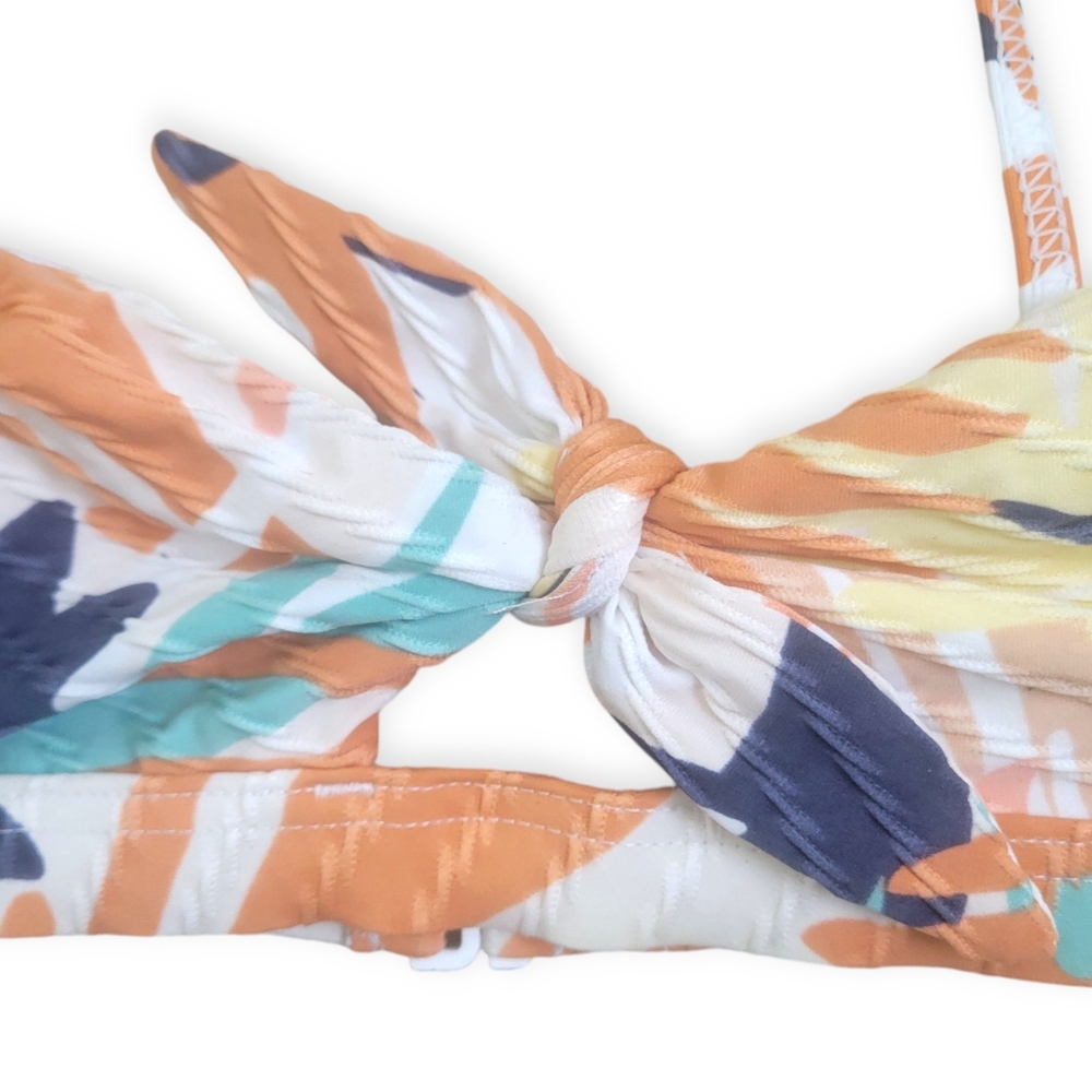 NWOT ROXY SWIM - The Sea Bralette Bikini Top Tropical Fabric XS Petite - Picture 6 of 7